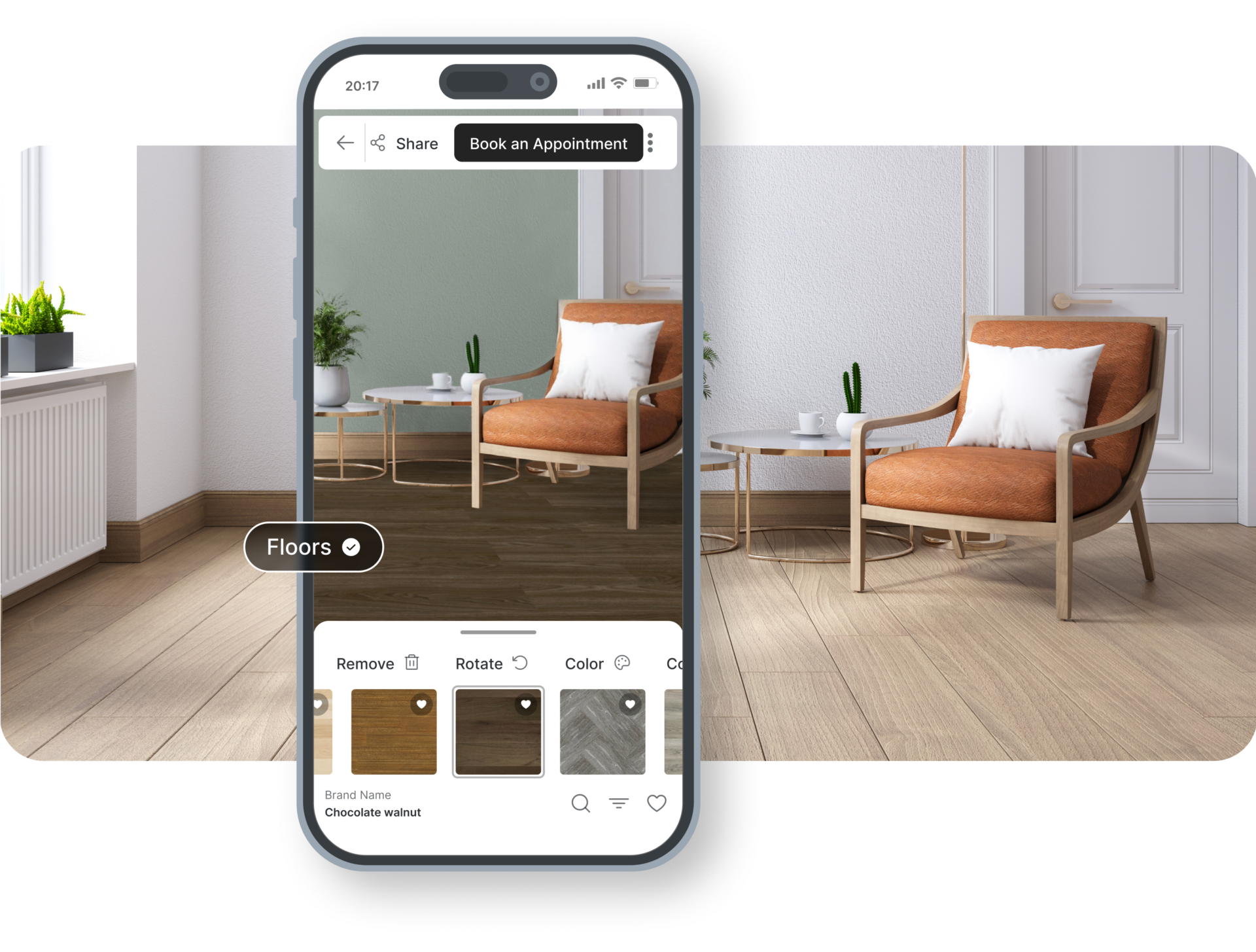 Flooring visualizer phone markers 10 | Great Lakes Carpet & Tile