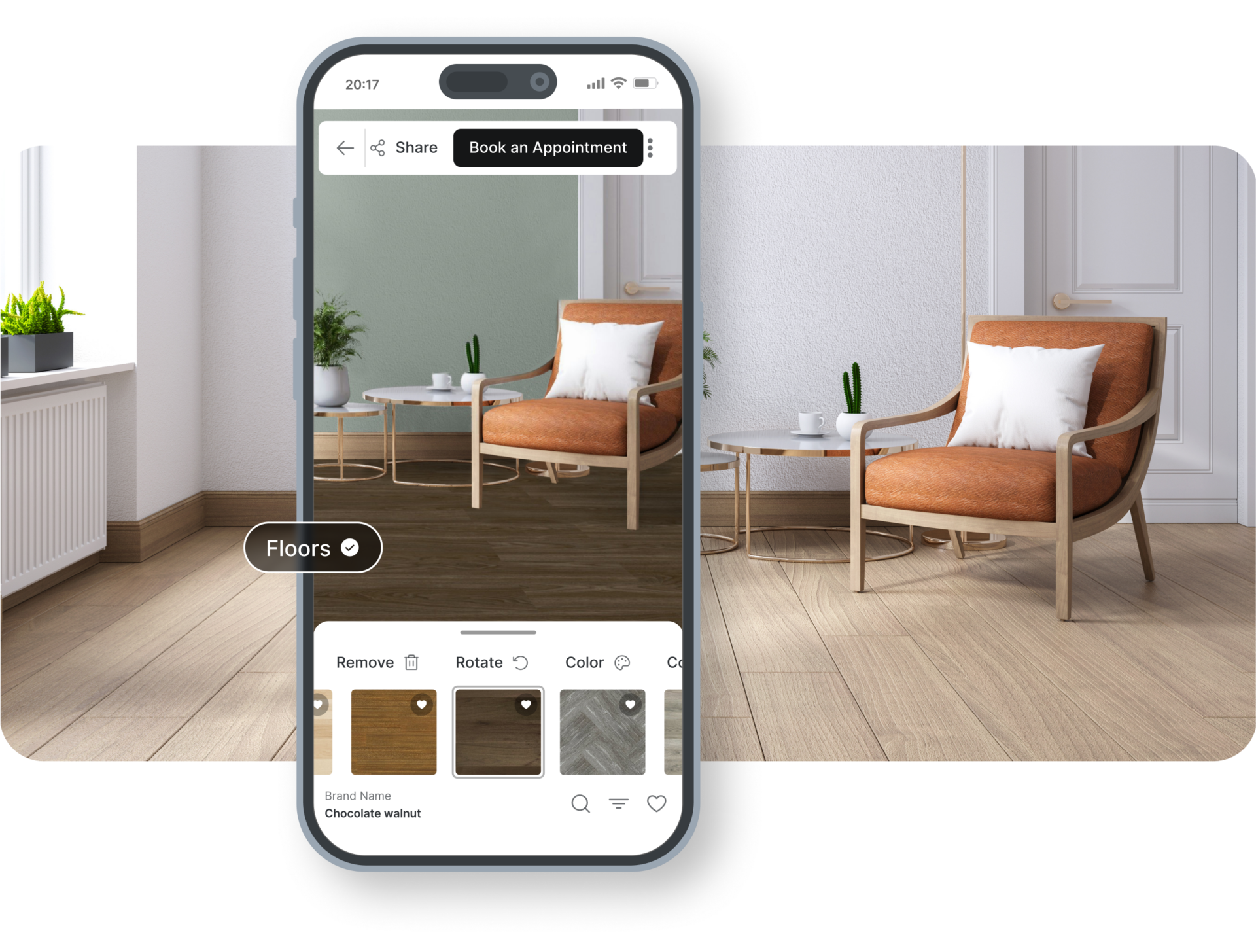 Flooring visualizer phone markers 11 | Great Lakes Carpet & Tile