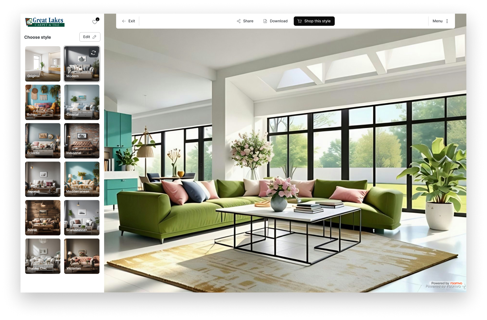 Restyled room 1 | Great Lakes Carpet & Tile